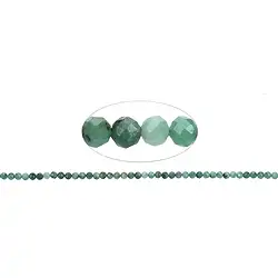 141440110221 String Beads, emerald, faceted, 04mm (39cm) | wholesaler gems & healing stones