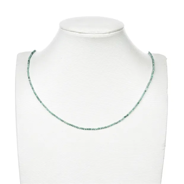 String Beads, emerald, faceted, 02.5-03.0mm | wholesaler gems & healing stones