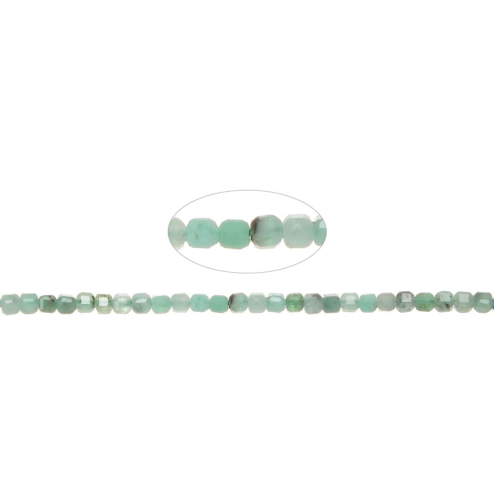 Rang de colliers, Smargad, à facettes, 02 x 02 x 02mm (39cm) | Marco Schreier