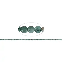 141440327820 Strand Coin, emerald, faceted, 03 x 02mm (39cm) | gems, healing stones & jewelry