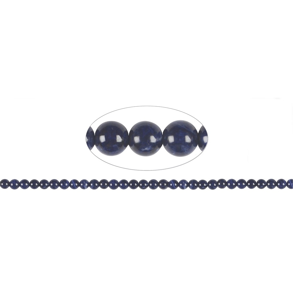 String Beads, Sodalite AA, 04mm (38cm) | Schreier gems, healing stones & jewelry
