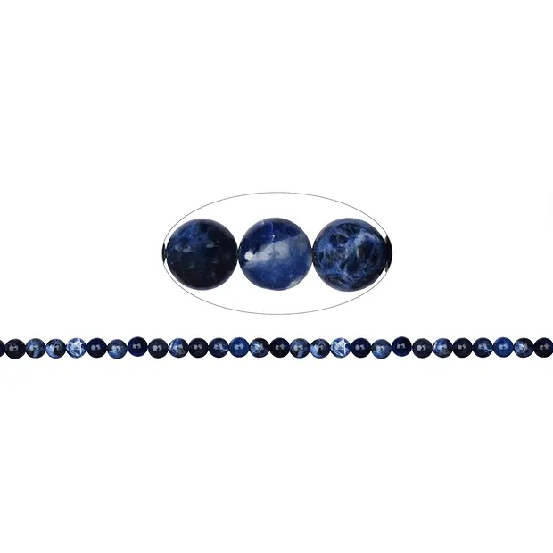 Strang Kugeln, Sodalith, 06mm | Großhändler Edelsteine, Heilsteine & Schmuck