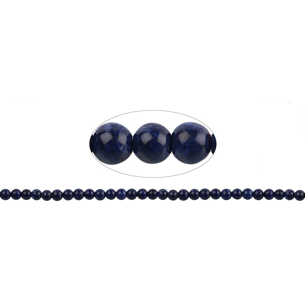 String Beads, Sodalite (extra), 06mm (38cm) | wholesaler gems & healing stones