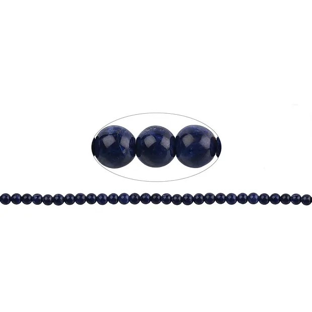 Rang de colliers boules, Sodalite (extra), 06mm (38cm) | Marco Schreier