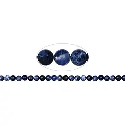 141460100720 String Beads, Sodalite, 08-09mm | wholesaler gems, healing stones & jewelry