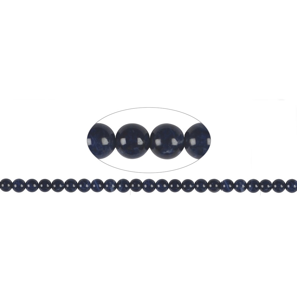 Strang Kugeln, Sodalith (extra), 08 - 09mm | GH Edelsteine, Heilsteine & Schmuck