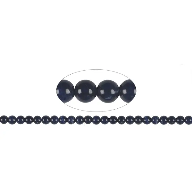 String Beads, Sodalite (extra), 08 - 09mm | wholesaler gems & healing stones