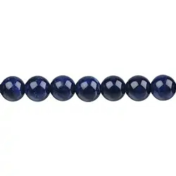141460100824 Rang de colliers boules, Sodalite (extra), 09mm (38cm) | Marco Schreier