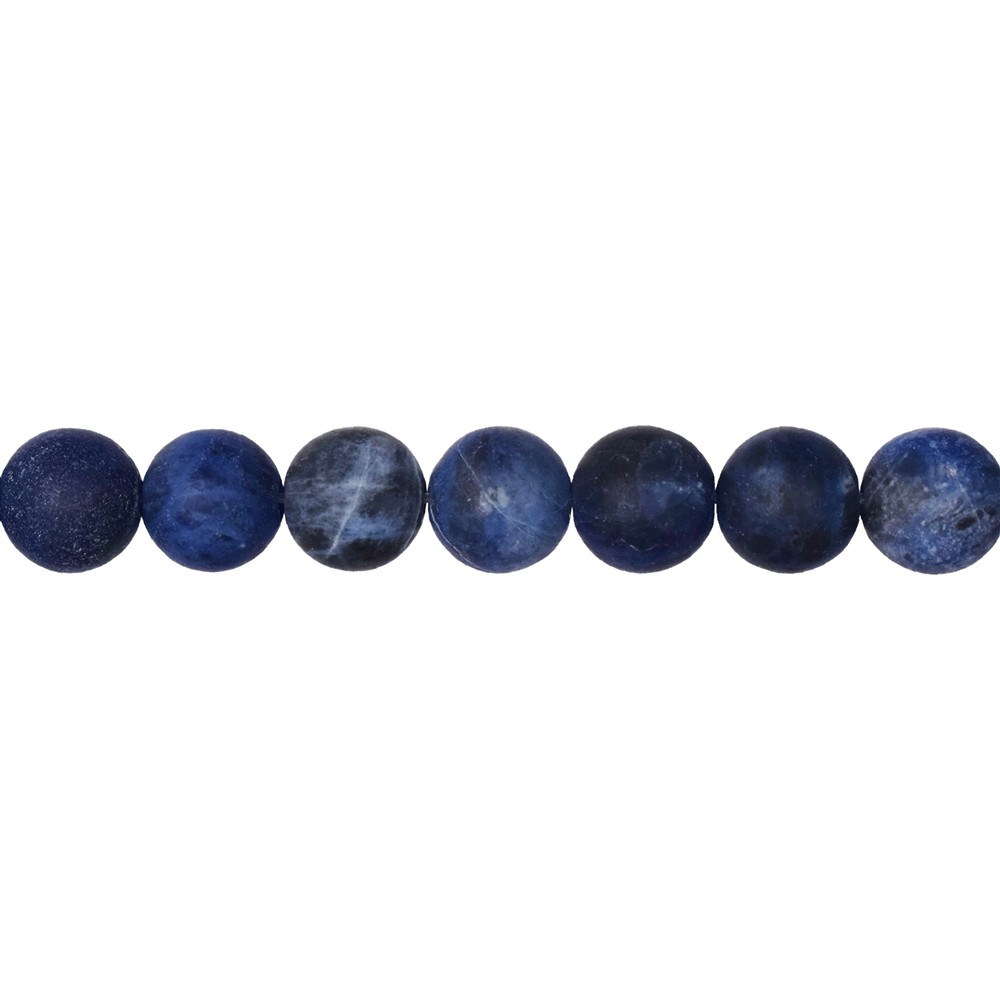 Rang de collier boules, Sodalite, mat, 10mm | Marco Schreier