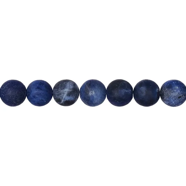 String Beads, Sodalite, matt, 10mm | wholesaler gems, healing stones & jewelry