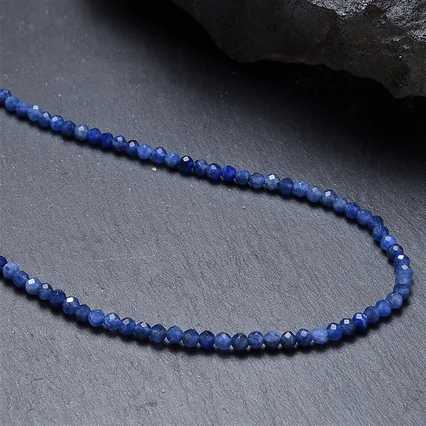 String Beads, Sodalite (extra), 03mm, faceted | wholesaler gems & healing stones