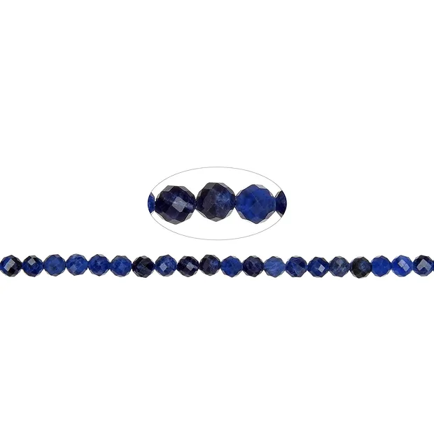Filo di perle, Sodalite A, sfaccettata, 05 mm | Marco Schreier