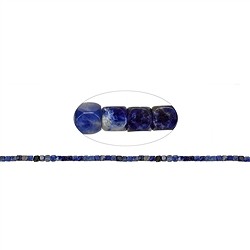 141460200621 Strand of cubes, Sodalite, 04 mm (39cm) | wholesaler gems &amp; healing stones