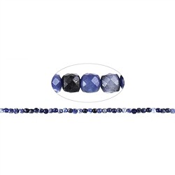 141460208420 Strand cube, Sodalite, 04mm, faceted (39cm) | wholesaler gems &amp; healing stones
