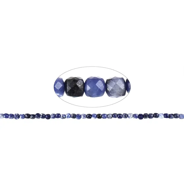 Rang de colliers, Sodalite, 04mm, à facettes (39cm) | Marco Schreier