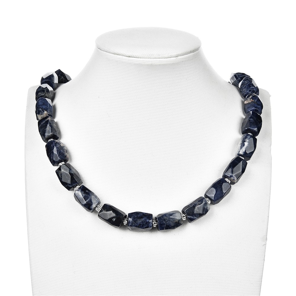 Strang Rechteck, Sodalith, facettiert, 15 x 11-12mm | Marco Schreier