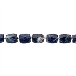 141460208720 Rectangular strand, Sodalite, faceted, 15 x 11-12mm | Marco Schreier