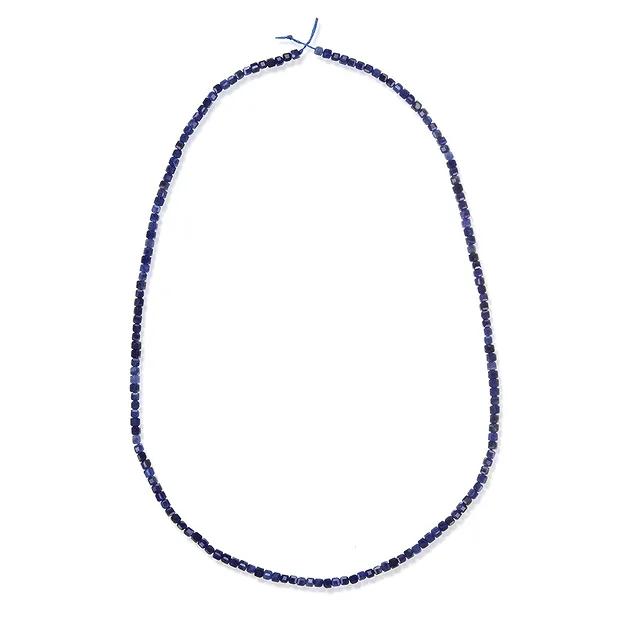 Strand cube, Sodalite, 02mm, faceted (39cm) | wholesaler gems & healing stones