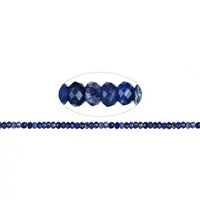Rang de colliers Boutons, Sodalite, 04mm, à facettes | Marco Schreier