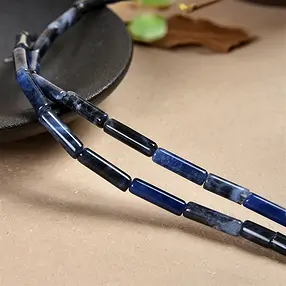 Strang Zylinder, Sodalith, 13 x 04mm | Schreier Edelsteine, Heilsteine & Schmuck