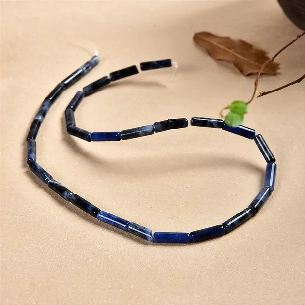Cylinder strand, Sodalite, 13 x 04mm | wholesaler gems, healing stones & jewelry