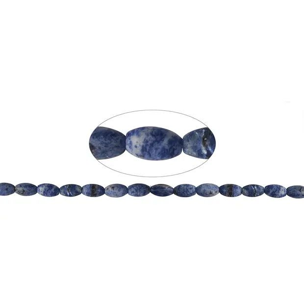 Strang Spindel, Sodalith, matt, 14 x 08mm | GH Edelsteine, Heilsteine & Schmuck