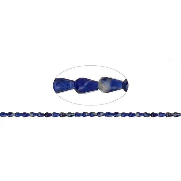 Drop strand, Sodalite, faceted, 04 x 06mm; (39cm) | Marco Schreier