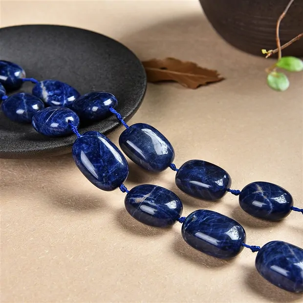 Fili di pepite (rotonde), Sodalite, 19 - 25 mm (38 cm) | Marco Schreier