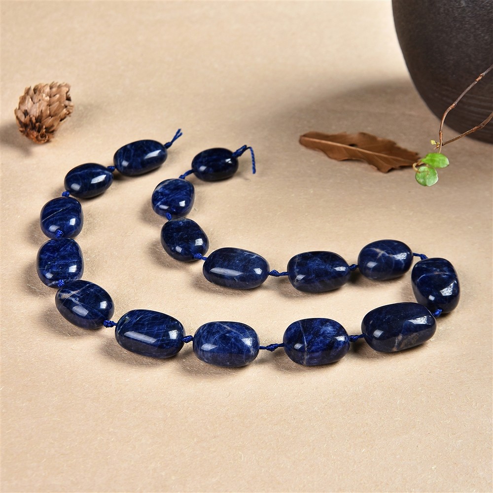 Strang Nuggets (rundlich), Sodalith, 19 - 25mm (38cm) | Marco Schreier