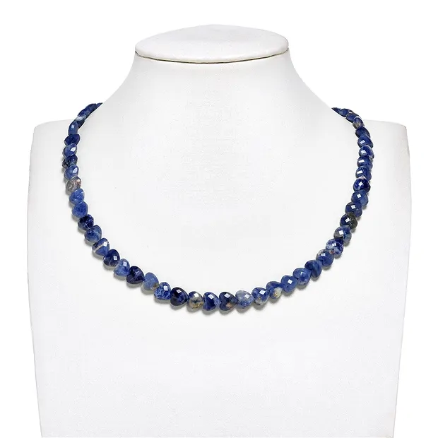 Heart strand, Sodalite, 08mm, faceted (39cm) | wholesaler gems & healing stones