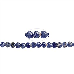 141461104020 Rang de colliers Coeurs, Sodalite, 08mm, &#xE0; facettes (39cm) | Marco Schreier