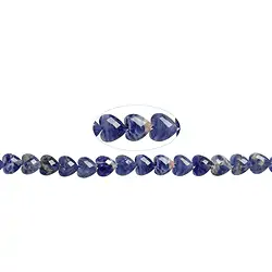 141461104020 Filo di cuori, Sodalite, 08 mm, sfaccettato (39 cm) | Marco Schreier