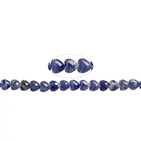 Rang de colliers Coeurs, Sodalite, 08mm, à facettes (39cm) | Marco Schreier
