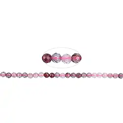 141480111221 Strang Kugeln, Spinell (rosa-rot), facettiert, 03mm | Marco Schreier
