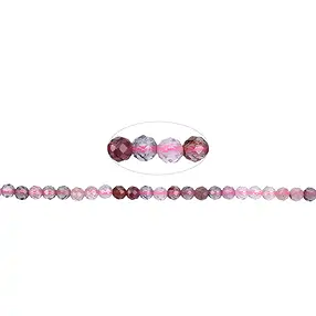 Rang de colliers boules, Spinelle (rose-rouge), à facettes, 03mm | Marco Schreier