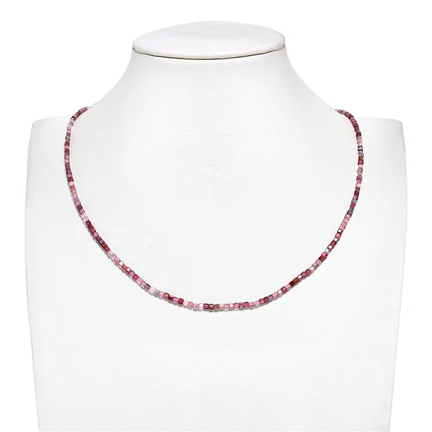 Strang Würfel, Spinell (rot-rosa), 02mm, facettiert (39cm) | Marco Schreier