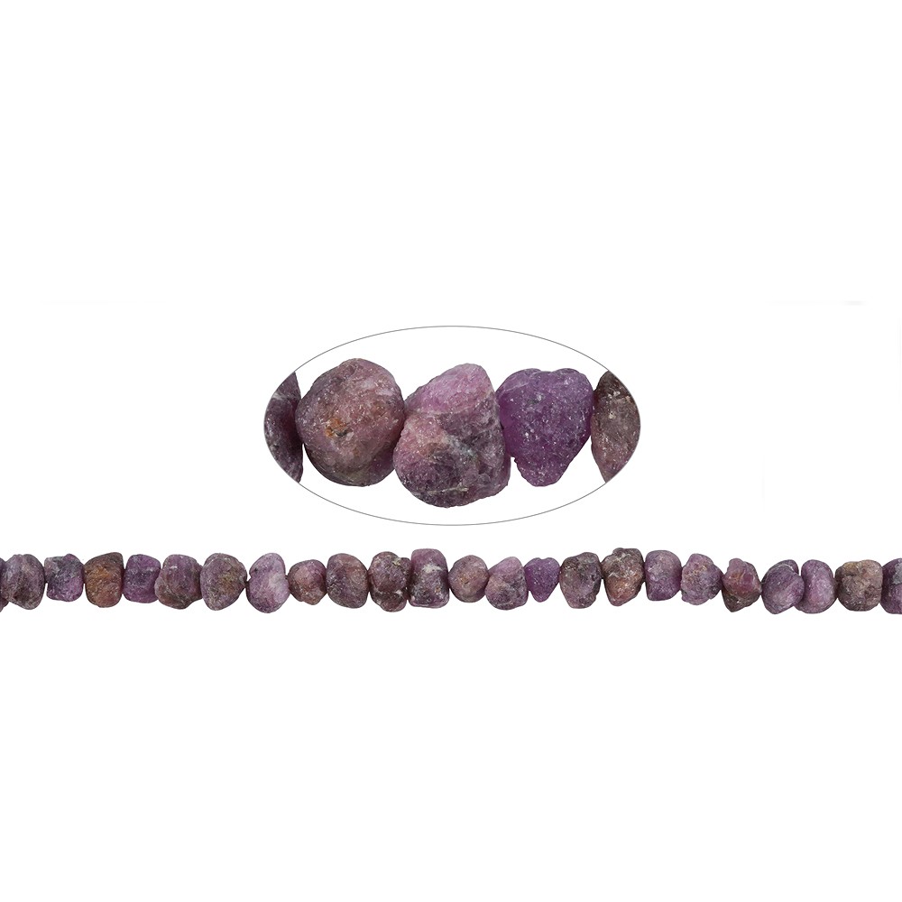 Strand of Rough Nuggets, Spinel (red), 5–7 x 8–9 mm (39 cm) | Marco Schreier