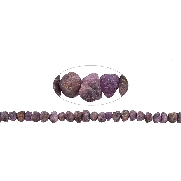 Strang Nuggets Roh, Spinell (rot), 5-7x8-9mm (39 cm) | Marco Schreier