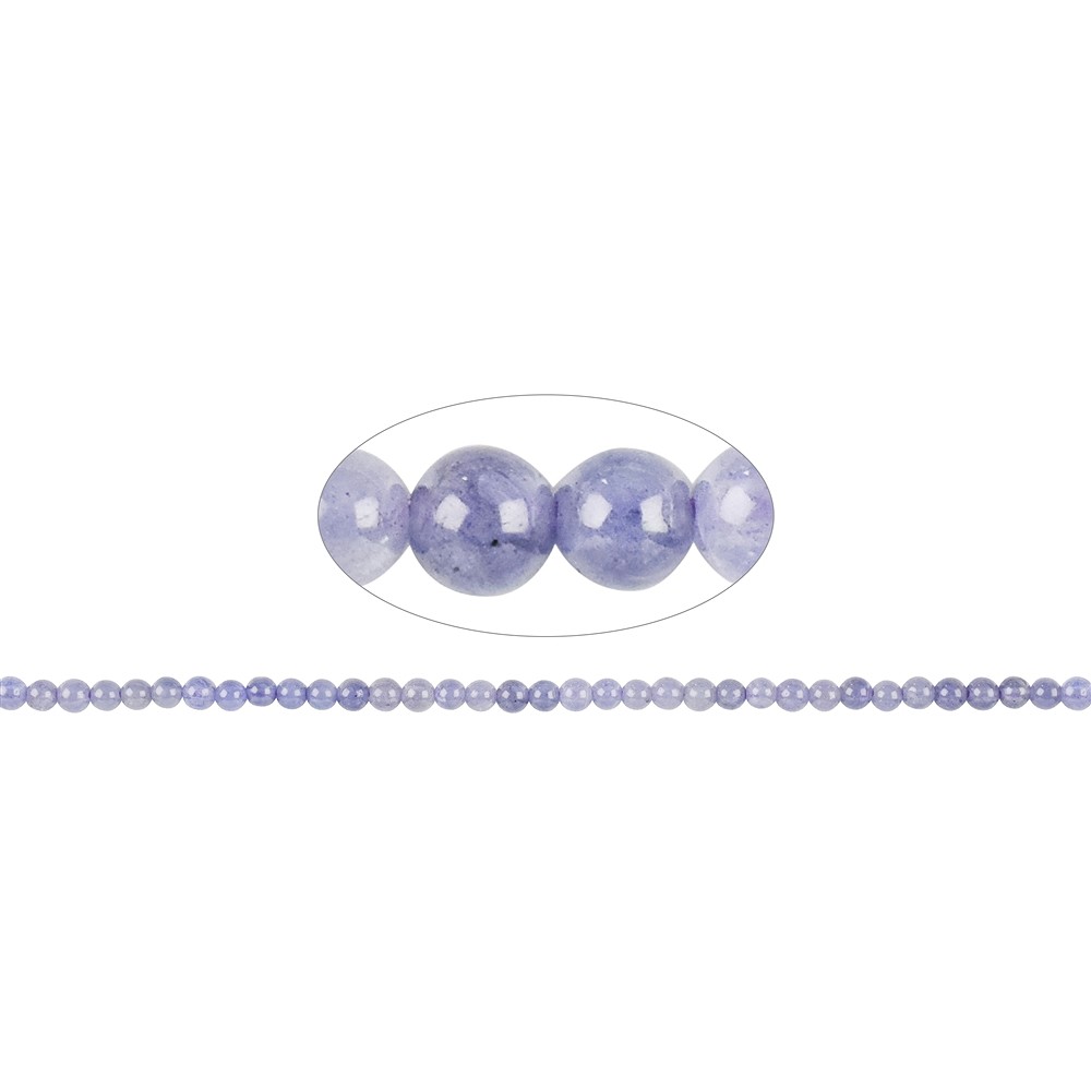 Rang de collier boules, tanzanite A, 03mm | Marco Schreier