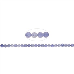 141520104922 Rang de collier boules, tanzanite AA, facettes, 04mm (39cm) | Marco Schreier