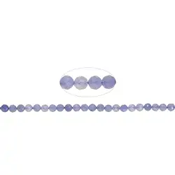 141520104922 String Beads, Tanzanite AA, faceted, 04mm (39cm) | Marco Schreier