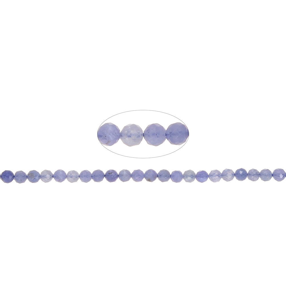 Strang Kugeln, Tansanit AA, facettiert, 04mm (39cm) | Marco Schreier