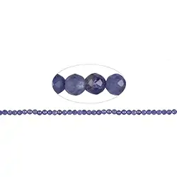 141520109822 Rang de collier boules, Tanzanite A, facettes, 03,5 - 04,0mm (38cm) | Marco Schreier