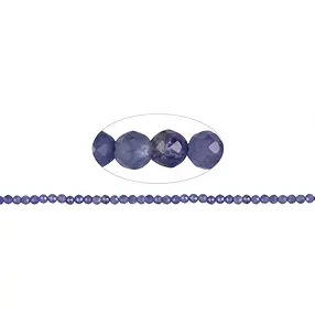 Filo di perle, Tanzanite A, sfaccettata, 03,5 - 04,0 mm (38 cm) | Marco Schreier