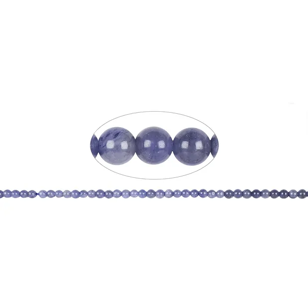 Rang de collier boules, tanzanite AA, 03,5 - 04,0mm | Marco Schreier