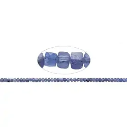 141520208421 Strang Würfel, Tansanit, facettiert, 04mm | GH Edelsteine, Heilsteine & Schmuck