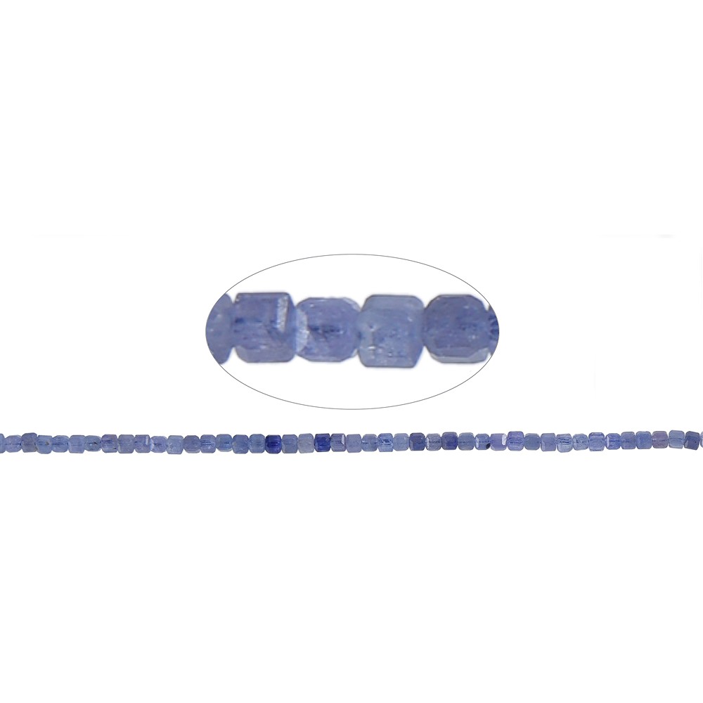 Rang de colliers, tanzanite, 03 x 03 x 03mm, facetté | Marco Schreier