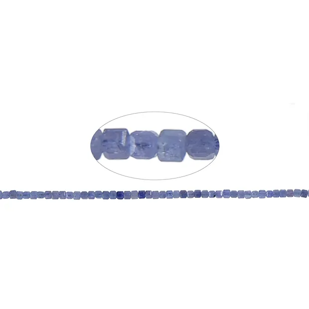 Cubo a fili, tanzanite, 03 mm, sfaccettato | grossista gemme e pietre curative