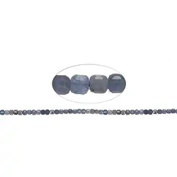 141520210122 Strand cube, Tanzanite, 03mm, faceted (39cm) | wholesaler gems & healing stones