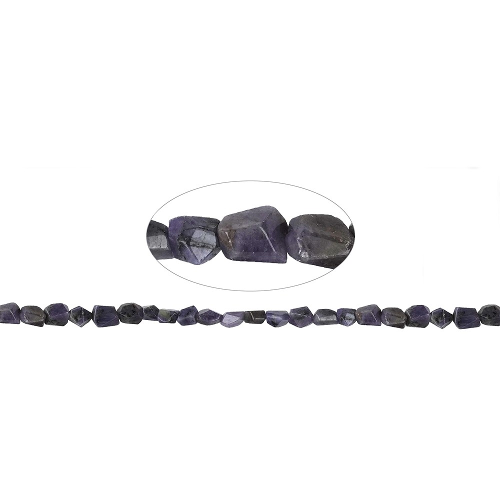 Filo di pepite sfaccettate grossolane, tanzanite, 08-12 x 06-14 mm (43 cm) | Marco Schreier